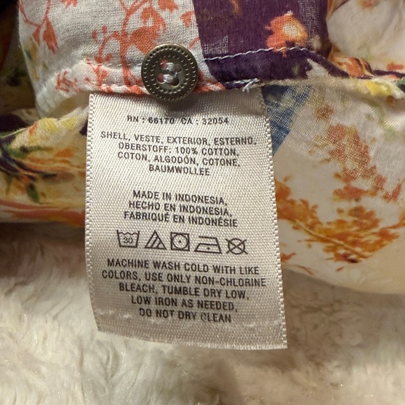 Anthropologie Maeve Floral Abella Pintuck Blouse Vibrant Patchwork Lace Size 4 - Picture 9 of 9
